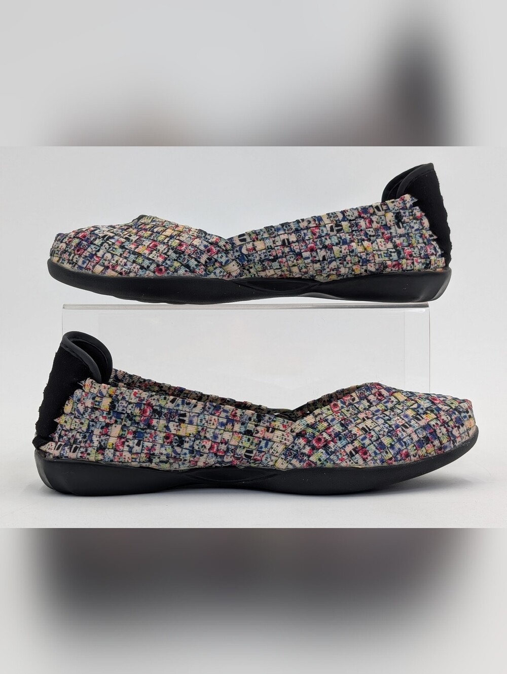 Bernie Mev BM New York Sz US 7.5 EU 38 Woven Multi-Color Confetti Ballet Flats - Picture 10 of 17